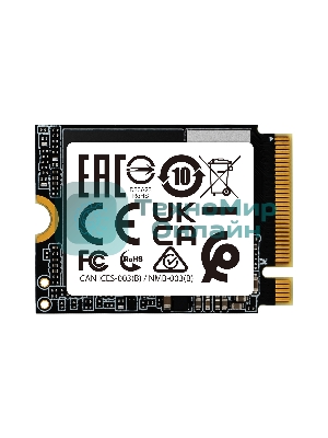 Накопитель SSD ADATA XPG GAMMIX S55, 2000 Gb, PCIe 4.0 x4, M.2 2230, NVMe, R/W 5000/3200, без радиатора