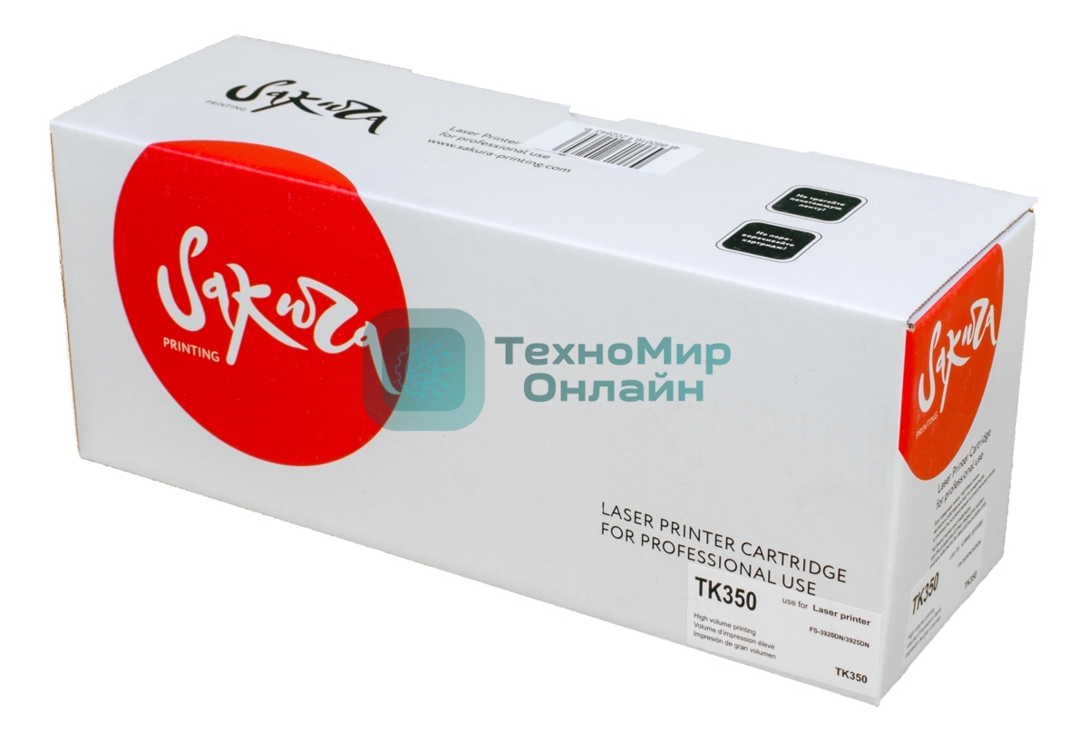 Картридж лазерный Sakura TK350/351/352/354 для Kyocera Mita FS-3920DN/3040MFP/3140MFP/3540MFP/3640MFP/3925DN, черный, 15000 к.