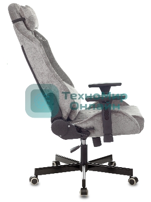 Кресло Бюрократ Knight N1 Fabric серый, ткань, 120 кг, механизм качания