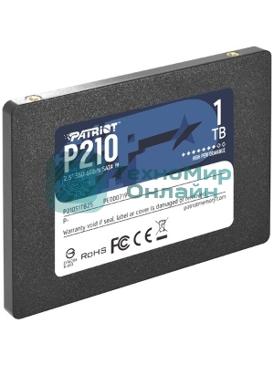 Накопитель SSD Patriot P210, 1Tb, SATA III, 2.5
