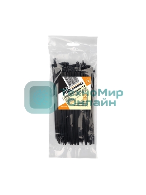 Хомут-стяжка кабельная нейлоновая PROconnect 200 x3,6 мм, черная, упаковка 100 шт.