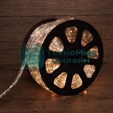 Дюралайт Neon-night LED, свечение с динамикой (3W) - теплый белый, 24 LED/м, бухта 100м