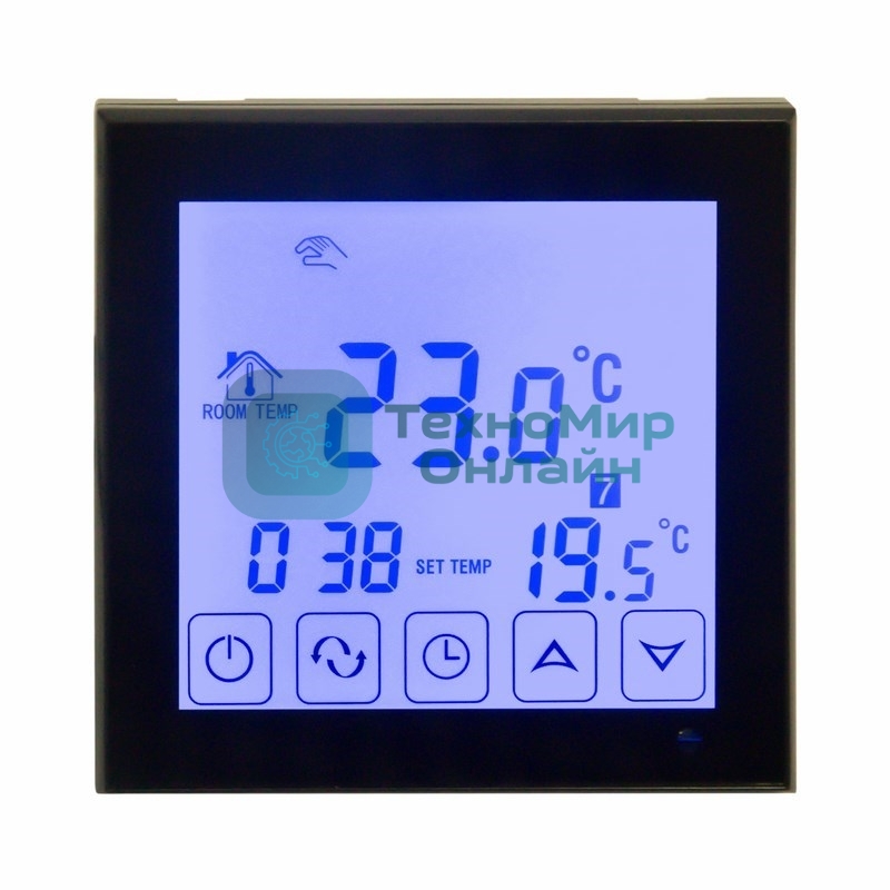 Терморегулятор сенсорный с автоматическим программированием Rexant, R200B, черный