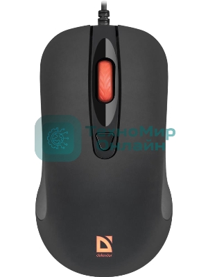 Мышь проводная Defender Ultra Classic MB-280 черный, 1200 dpi, USB, кнопки - 4