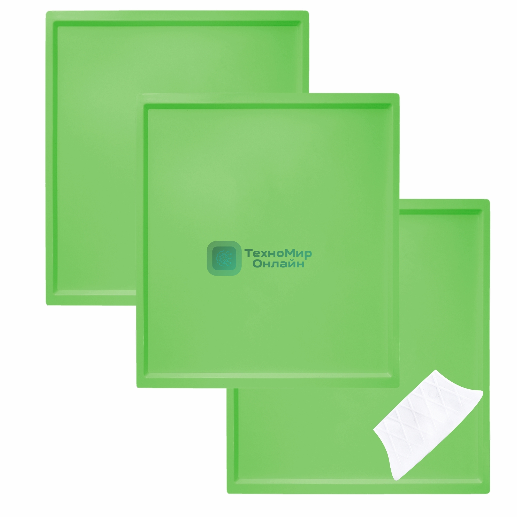 Поддон для пастилы Pullman PL-010203-3 зеленый 3шт+лопатка универс. прямоугольный р-р 327х288х6,6мм