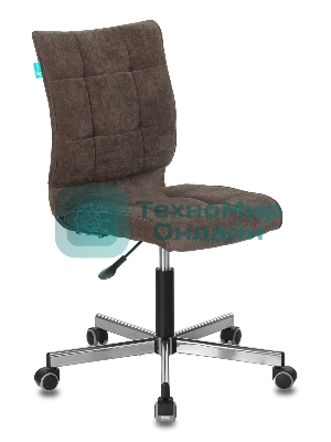 Кресло Бюрократ CH-330M/LT-10 темно-коричневый, экокожа, 120 кг, механизм качания, без подлокотников