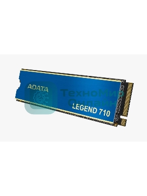 Накопитель SSD ADATA LEGEND 710, 256Gb, PCIe 3.0 x4, M.2 2280, NVMe, R/W 2100/1000, с радиатором