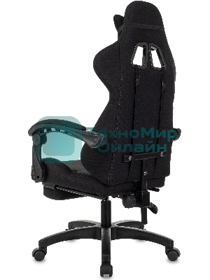 Кресло Zombie Shadow черный/серый, ткань, подставка для ног