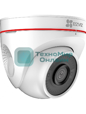 Видеокамера IP Ezviz C4W (2.8мм) 2Мп внешняя купольная Wi-Fi камера c ИК-подсветкой до 30м 1/2.7'' CMOS матрица; объектив 2.8мм; угол обзора 118°; ИК-фильтр; 0.02лк @F2.0; DWDR, 3D DNR; встроенный микрофон и динамик