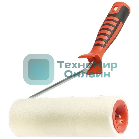 Валик Matrix Велюр с двухкомпонентной ручкой, 250 мм, ворс 4 мм, D 44 мм, шерсть