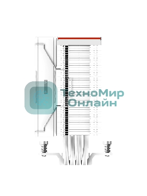 Кулер для процессора PCCooler RZ400 V2 WH белый 120мм алюминий+медь 2000rpm 32db 4-pin 230W 155мм