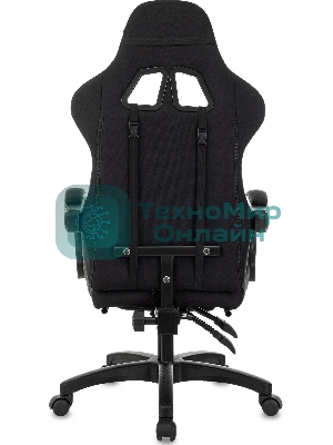 Кресло Zombie Shadow черный/серый, ткань, подставка для ног