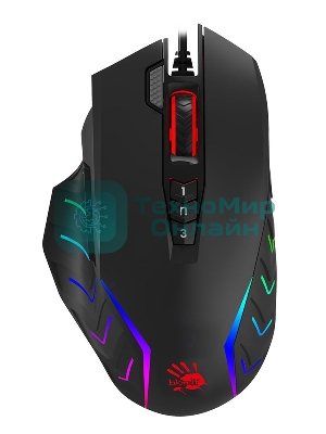 Мышь проводная A4Tech Bloody J95s черный, 8000 dpi, USB, кнопки - 9