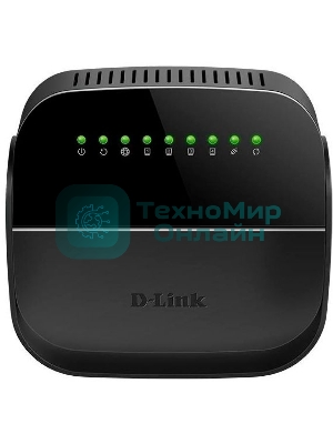 Роутер беспроводной D-Link DSL-2640U/R1A ADSL2+ черный ANNEX А
