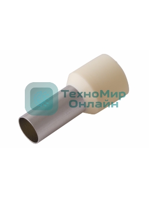 Наконечник штыревой втулочный Rexant изолированный F-12 мм 16 мм² (НШВи 16-12) слоновая кость