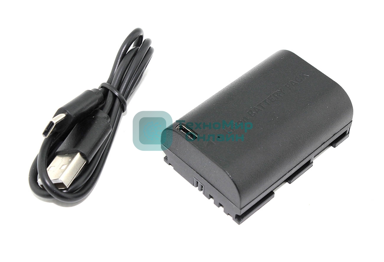 Аккумуляторная батарея для фотоаппарата Canon EOS 5D Mark II (LP-E6 Pro) USB Type-C 7.4V 2250mAh