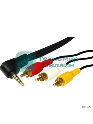 Шнур Rexant Стерео 3,5 мм 4C - 3 RCA 1,5 мeтра (GOLD)