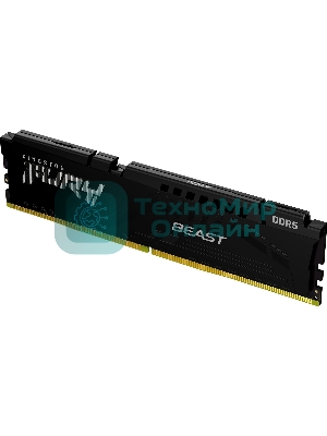 Оперативная память Kingston Fury Beast, DDR5, 32Gb (1x32GB), 6400MHz, CL32, DIMM, радиатор, черный