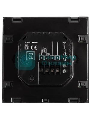 Терморегулятор сенсорный с автоматическим программированием Rexant, R200B, черный