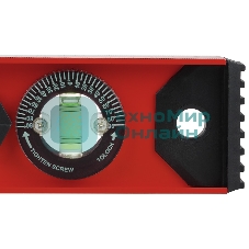 Уровень алюминиевый «Рельс», 600 мм, 3 глазка (1 поворотный) Rexant