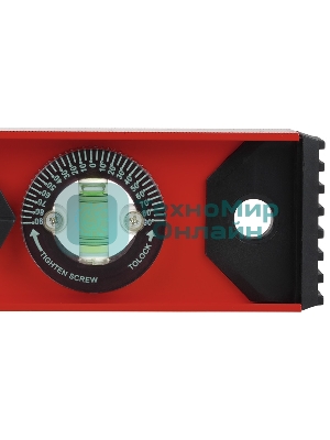 Уровень алюминиевый «Рельс», 600 мм, 3 глазка (1 поворотный) Rexant