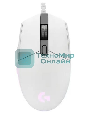 Мышь проводная Logitech G102 LIGHTSYNC белый, 8000 dpi, USB, кнопки - 6