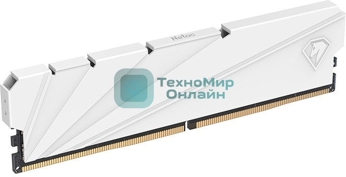 Оперативная память NETAC, DDR4, 16GB (2x8GB), 3200MHz, CL16, DIMM, с радиатором, белый