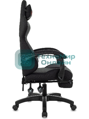 Кресло Zombie Shadow черный/серый, ткань, подставка для ног