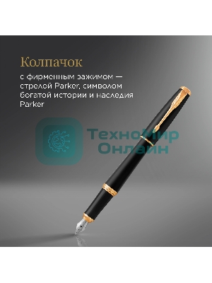 Набор ручек Parker Urban Core FK200 (CW2093381) Muted черный GT сталь нержавеющая, подарочная коробка ручка перьевая, ручка шариковая