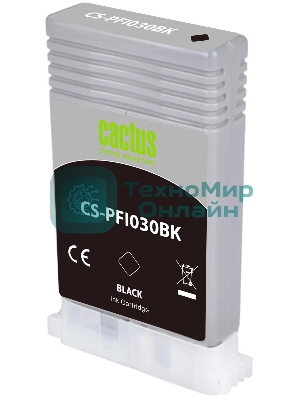 Картридж струйный Cactus CS-PFI030BK PFI-030BK черный (55мл) для Canon imagePROGRAF TA-20/30