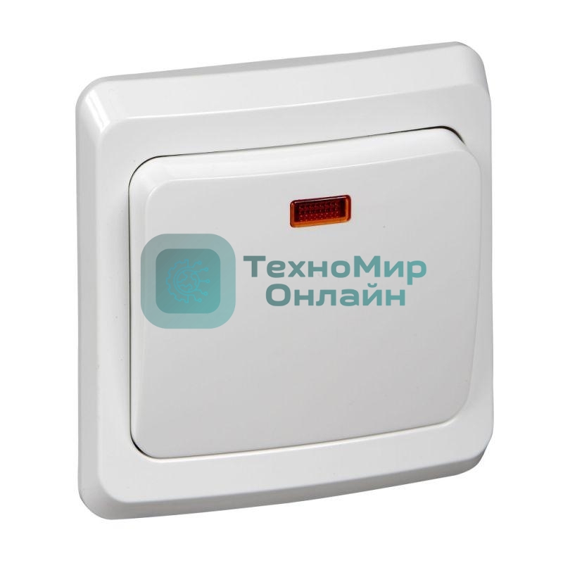 Выключатель 1-кл. СП Этюд 10А IP20 с индик. белый SchE BC10-005B