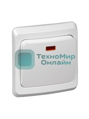 Выключатель 1-кл. СП Этюд 10А IP20 с индик. белый SchE BC10-005B