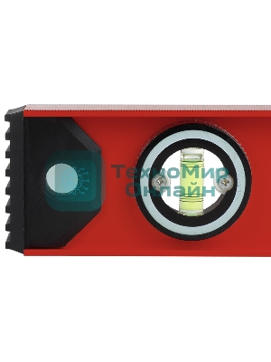 Уровень алюминиевый «Рельс», 600 мм, 3 глазка (1 поворотный) Rexant