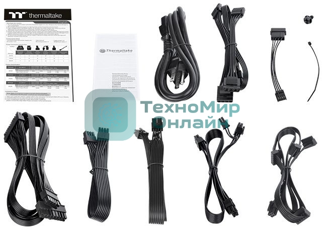 Блок питания Thermaltake Toughpower GF2 ARGb (PS-TPD-0850F3FAGE-2), 850Вт, 80 PLUS Gold, 140мм, модульный, черный