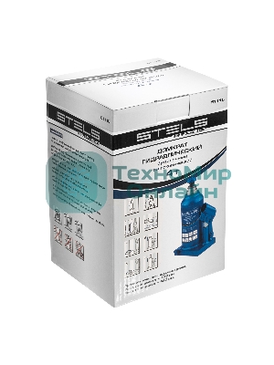 Домкрат Stels 51116 гидравлический бутылочный телескопический 4 т h подъема 170–420 мм