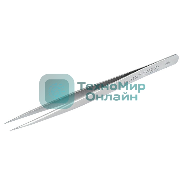 Пинцет Pro'sKit 1PK-105T антимагнитный, тонкий,прямой 140мм