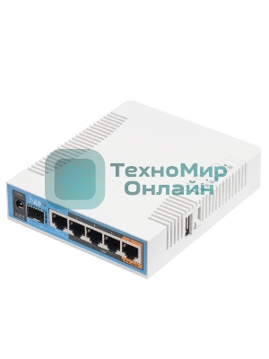 Сетевое оборудование MikroTik RB962UiGS-5HacT2HnT Роутер 2.4+5ГГц, 802.11a/b/g/n/ac, 5x Ethernet 1G, 1x SFP