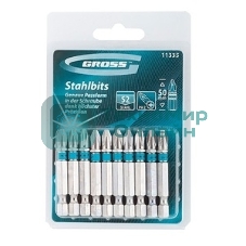 Набор бит Gross 11335 ph2х50 сталь s2 10 шт.