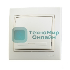 Выключатель LEZARD 701-0303-100серия скр.проводки Мира 1клавиша кремовый со вст.