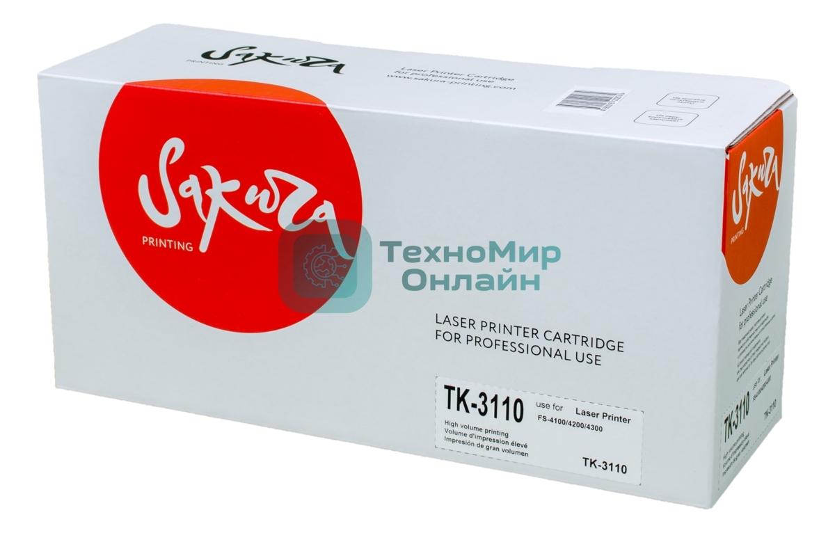 Картридж Sakura TK3110 для Kyocera Mita FS4100DN, черный, 15500 к.
