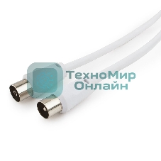 Кабель телевизионный Cablexpert CCV-515-W-3M, Coaxial M/F, белый, 3м