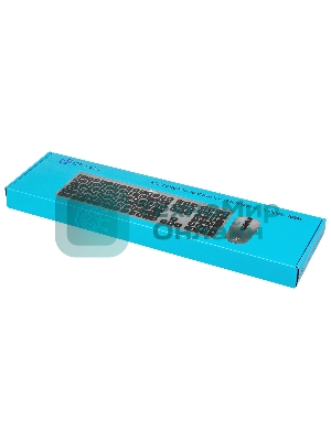 Комплект клавиатура+мышь Oklick 300M беспроводной, USB, 1600 DPI, серый/чёрный