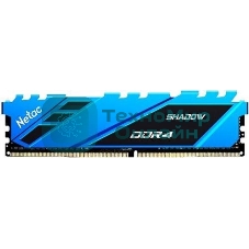 Оперативная память NETAC Shadow, DDR4, 8GB (1x8GB), 2666MHz, CL19, DIMM, с радиаторами, синий