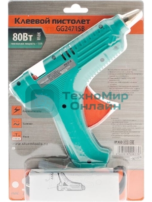 Клеевой пистолет Sturm! GG2471SB 33Вт 12гр/мин стерж.:11х100мм