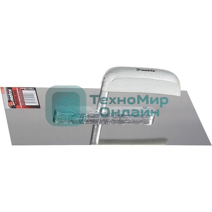 Гладилка Matrix из нержавеющей стали, 280x130 мм, деревянная ручка