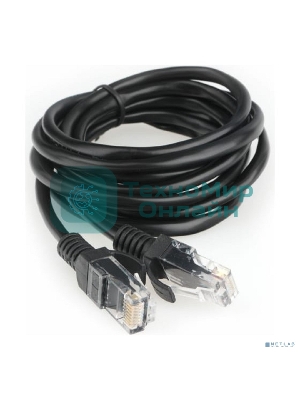 Патч-корд CCA light UTP Гарнизон PC-UTP-5e-2-BK cat.5e, 2м, литой, многожильный черный