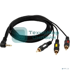 Шнур Rexant Стерео 3,5 мм 4C - 3 RCA 1,5 мeтра (GOLD)