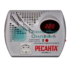 Стабилизатор напряжения Ресанта АСН- 500 Н/1-Ц 63/6/9 Стабилизатор 220В±8%, Габариты 260х200х110, Вес 2,6кг