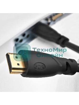 Кабель Greenconnect 1.5m HDMI 1.4, OD7.3мм, 30/30 AWG, позолоченные контакты, Ethernet 10.2 Гбит/с, 3D, 4K, экран Greenconnect Кабель 1.5m HDMI 1.4, OD7.3мм, 30/30 AWG, позолоченные контакты, Ethernet 10.2 Гбит/с, 3D, 4K, экран