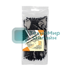 Хомут-стяжка кабельная нейлоновая PROconnect 150 x2,5 мм, черная, упаковка 100 шт.